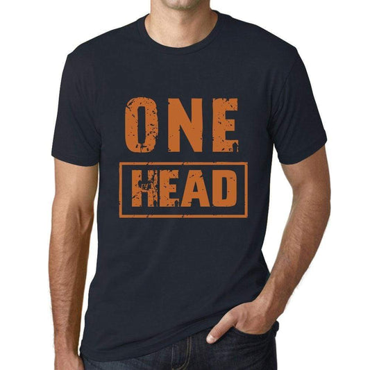 Mens Vintage Tee Shirt Graphic T Shirt One Head Navy - Navy / Xs / Cotton - T-Shirt
