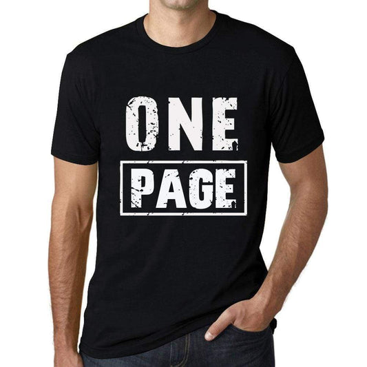 Mens Vintage Tee Shirt Graphic T Shirt One Page Deep Black - Deep Black / Xs / Cotton - T-Shirt