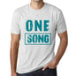 Mens Vintage Tee Shirt Graphic T Shirt One Song Vintage White - Vintage White / Xs / Cotton - T-Shirt