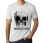 Mens Vintage Tee Shirt Graphic T Shirt Skull Desolation Vintage White - Vintage White / Xs / Cotton - T-Shirt