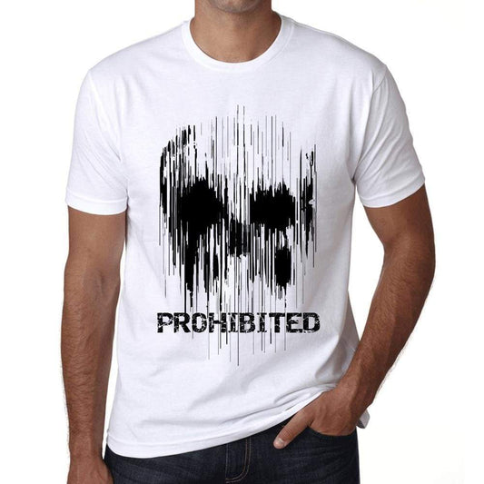 Mens Vintage Tee Shirt Graphic T Shirt Skull Prohibited White - White / Xs / Cotton - T-Shirt