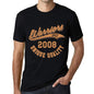 Mens Vintage Tee Shirt Graphic T Shirt Warriors Since 2008 Deep Black - Deep Black / Xs / Cotton - T-Shirt