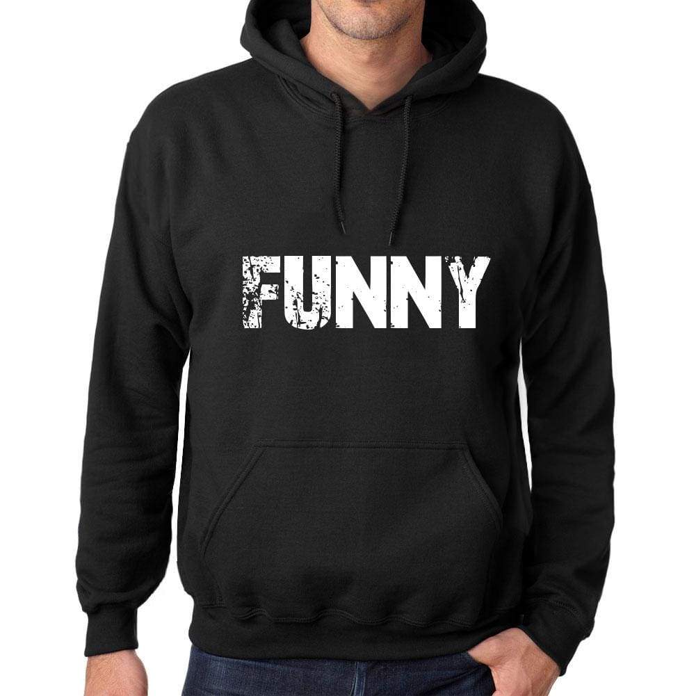 Mens Womens Unisex Printed Graphic Cotton Hoodie Soft Heavyweight Hooded Sweatshirt Pullover Popular Words Funny Deep Black - Black / Xs /