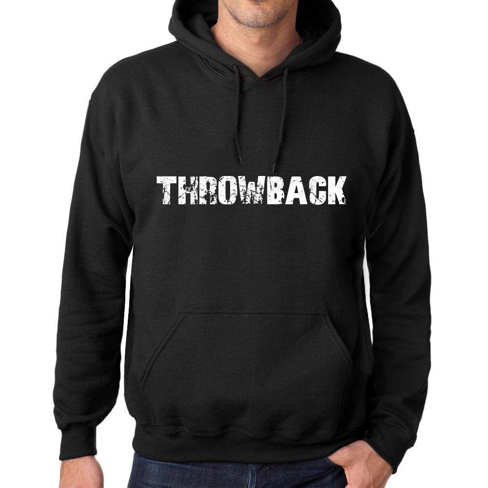 Mens Womens Unisex Printed Graphic Cotton Hoodie Soft Heavyweight Hooded Sweatshirt Pullover Popular Words Throwback Deep Black - Black / Xs