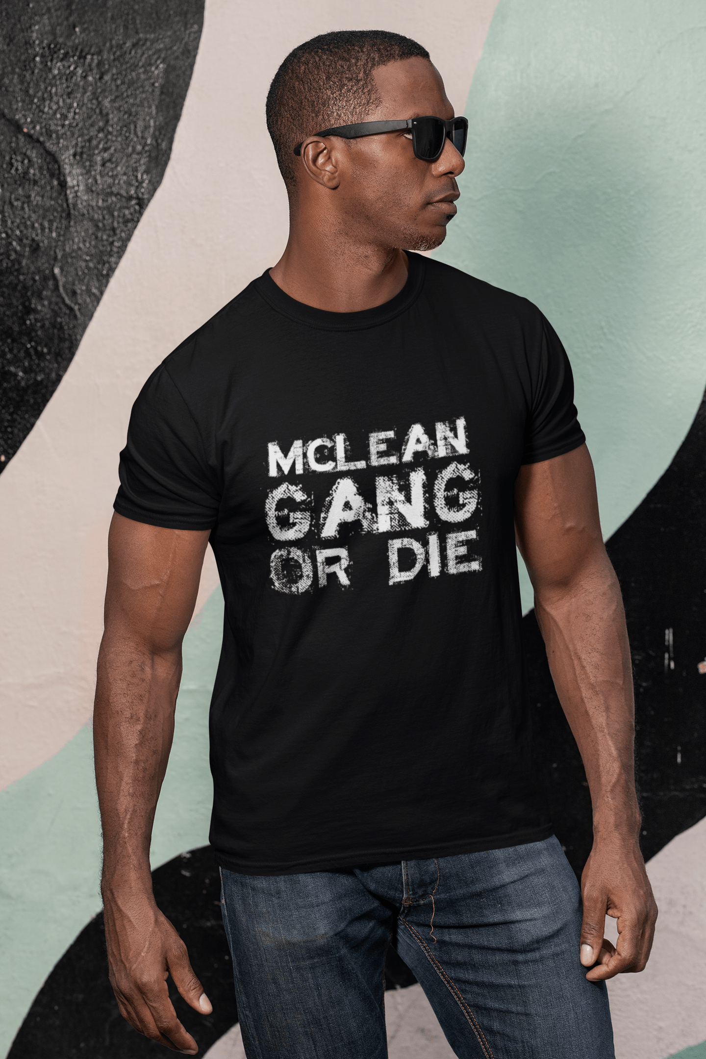 Mclean Family Gang Tshirt, t Shirt Homme, t-Shirt avec Mot, t Shirt Cadeau