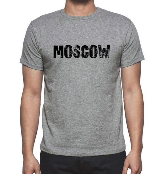 Moscow Grey Mens Short Sleeve Round Neck T-Shirt 00018 - Grey / S - Casual