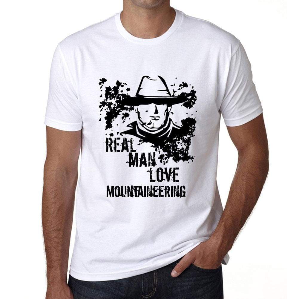 Mountaineering Real Men Love Mountaineering Mens T Shirt White Birthday Gift 00539 - White / Xs - Casual