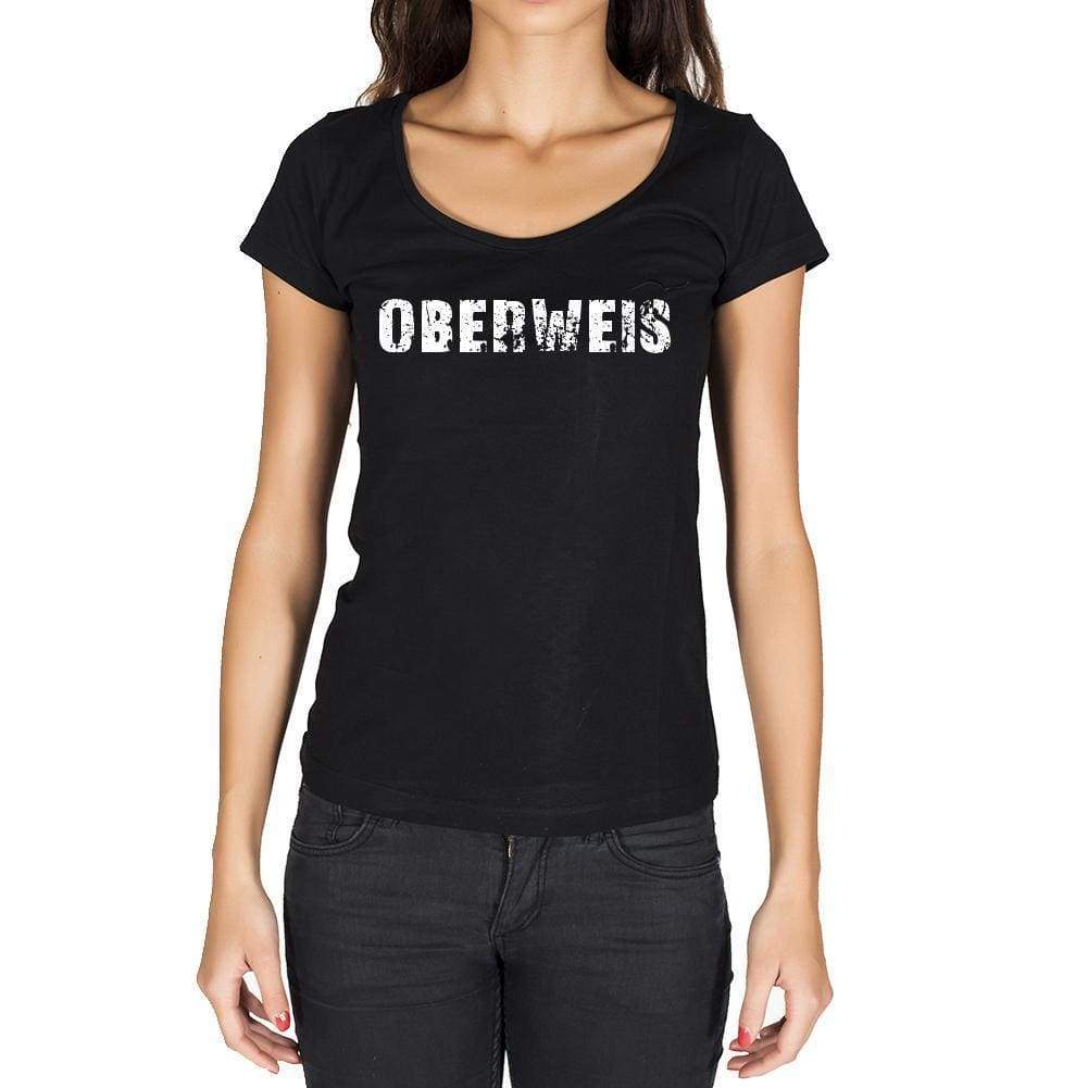 Oberweis German Cities Black Womens Short Sleeve Round Neck T-Shirt 00002 - Casual