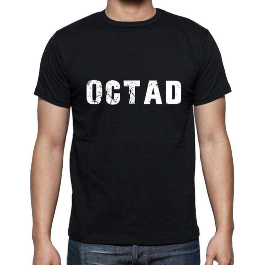 Octad Mens Short Sleeve Round Neck T-Shirt 5 Letters Black Word 00006 - Casual