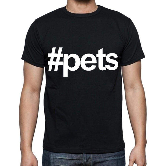 Pets White Letters Mens Short Sleeve Round Neck T-Shirt 00007