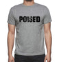 Poised Grey Mens Short Sleeve Round Neck T-Shirt 00018 - Grey / S - Casual