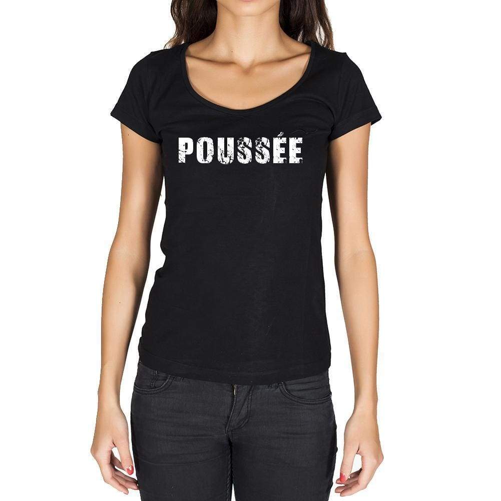 Poussée French Dictionary Womens Short Sleeve Round Neck T-Shirt 00010 - Casual
