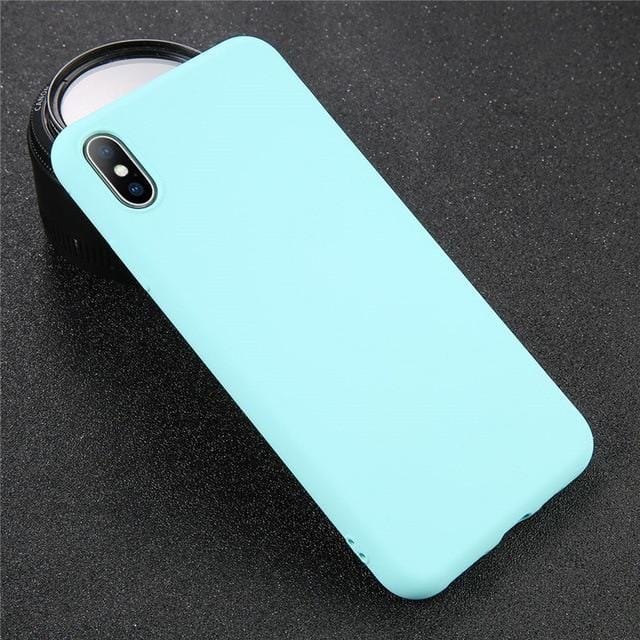 USLION Silicone Couleur Unie pour iPhone XS 11 Pro MAX XR X XS Max Bonbons Téléphone étuis pour iPhone 11 7 6 6S 8 Plus Couverture Souple