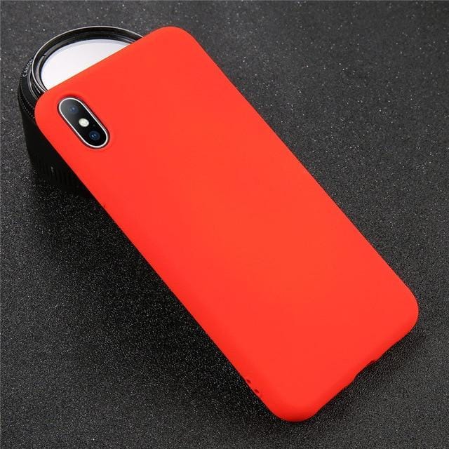 USLION Silicone Couleur Unie pour iPhone XS 11 Pro MAX XR X XS Max Bonbons Téléphone étuis pour iPhone 11 7 6 6S 8 Plus Couverture Souple