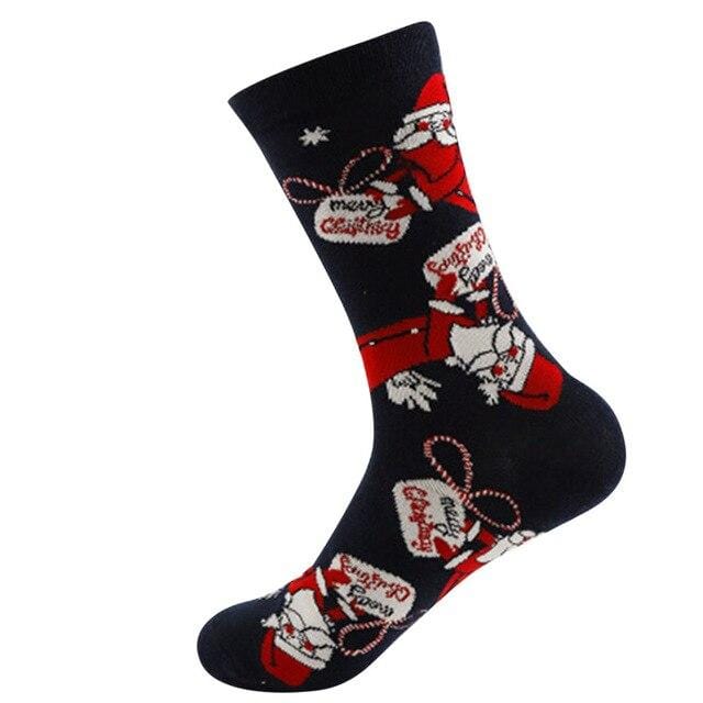 Chaussettes en coton pour hommes et femmes, nouvelle collection automne hiver nouvel an, père noël, neige, élan, cadeau, taille 102 #3