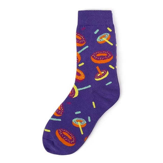 Neuheit Frauen Socken Lustige Süße Cartoon Früchte Banane Avocado Zitrone Ei Donuts Essen Glücklich Japanische Harajuku Skateboard Socken