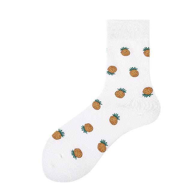 Creative High Quality Fashion Harajuku Kawaii Happy Women Socks milk Food painting Strawberry Animal Print Funny Socks Cute Sock