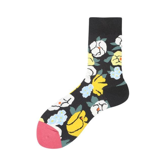 Creative High Quality Fashion Harajuku Kawaii Happy Women Socks milk Food painting Strawberry Animal Print Funny Socks Cute Sock