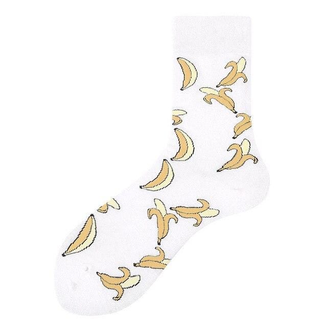 Creative High Quality Fashion Harajuku Kawaii Happy Women Socks milk Food painting Strawberry Animal Print Funny Socks Cute Sock