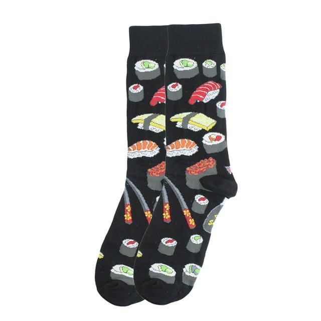 Happy Socks Fashion Hip Hop Skateboard Socks Cotton Cartoon Shark Pig Dog Food Hamburger Pizza Sushi Funny Men Women Calcetines