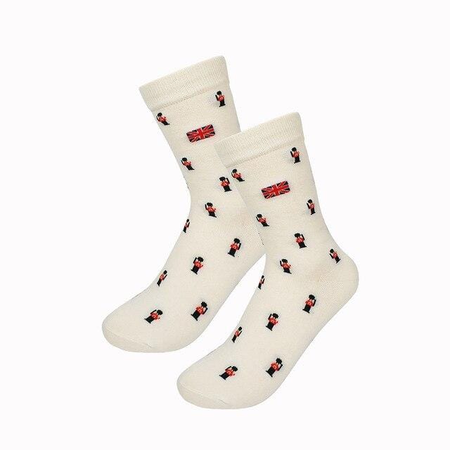 Nouvelle mode femmes hommes coloré chien coton chaussettes printemps couple amoureux décontracté pilule renard neutre rouge chaussette chaude