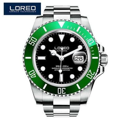 LOREO marque de luxe plongée hommes Sport militaire montres hommes automatique mécanique horloge étanche 200M Date montre-bracelet Reloj