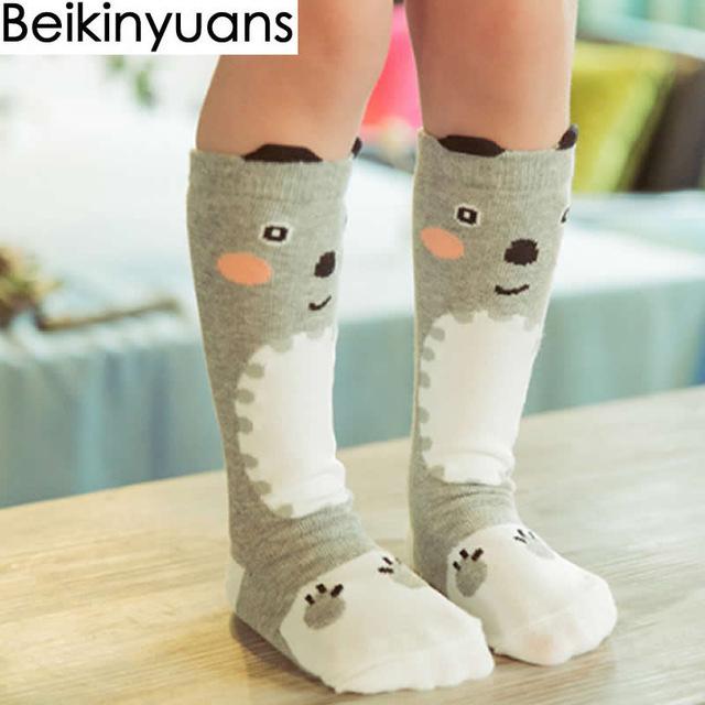 children socks cartoon mouse fox totoro pattern style baby socks cotton small boy girl knee high leg warm big kids short sock