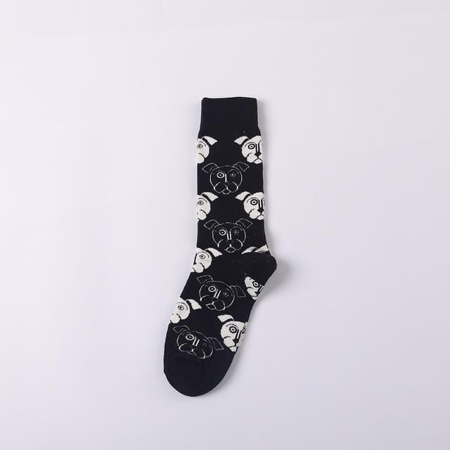 PEONFLY Cartoon Creativity Leopard Cat Animal Harajuku Crazy Cotton Funny Women Casual Socks Men Novelty Happy Short Socks