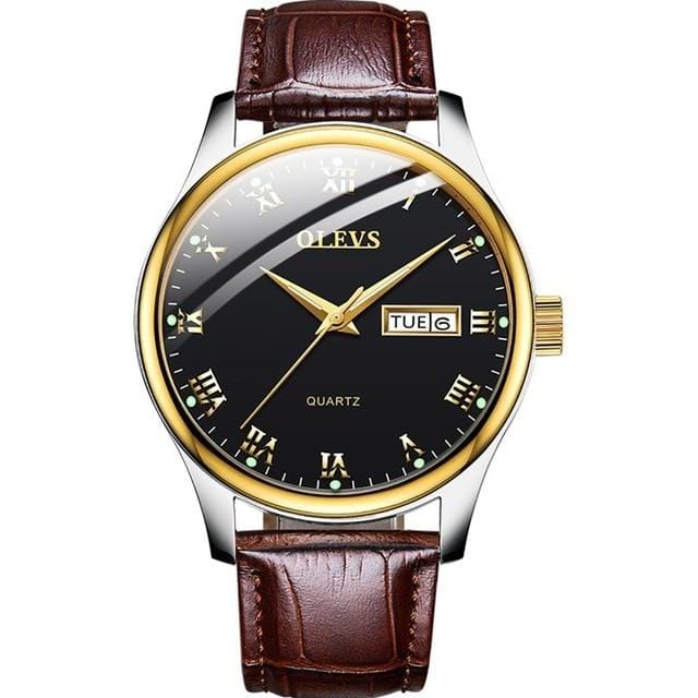 OLEVS Mens Watches Top Brand Luxury Quartz Wrist watch reloj hombre Fashion Casual Business Leather Men Watch Relogio Masculino