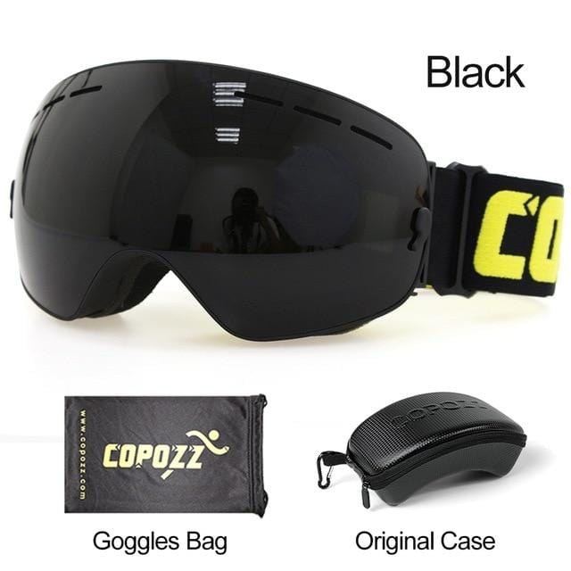 COPOZZ Brand Ski Goggles Men Women Snowboard Goggles Glasses for Skiing UV400 Protection Snow Skiing Glasses Anti-fog Ski Mask