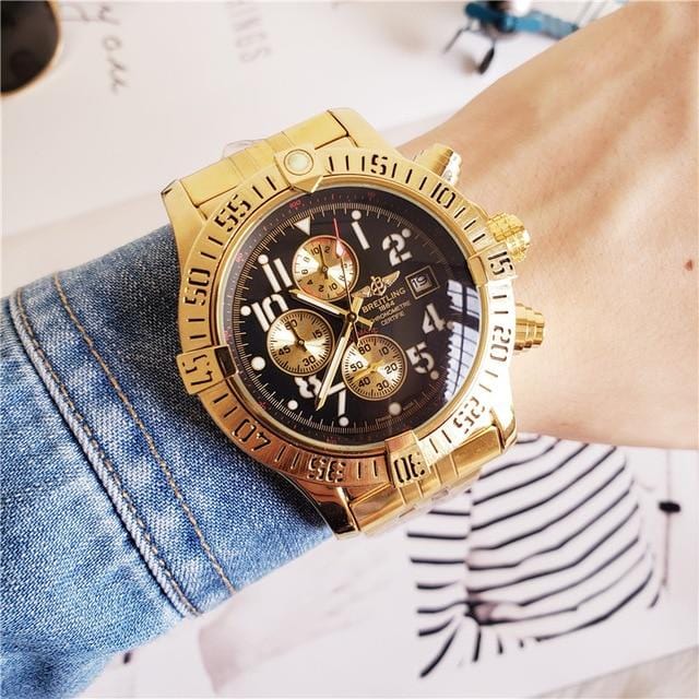Nouvelle marque de luxe Breitling montre-bracelet mécanique montres pour hommes montre à Quartz avec bracelet en acier inoxydable relojes hombre automatique