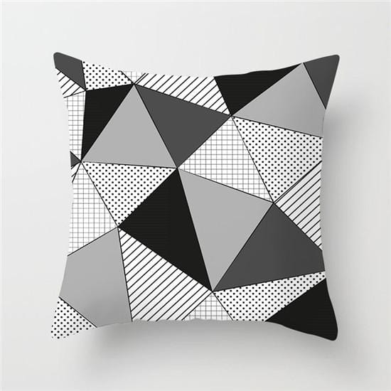 Fuwatacchi – housse de coussin à motif géométrique, taie d'oreiller douce, noire et blanche, décorative pour canapé, taie d'oreiller, noël
