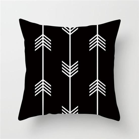 Fuwatacchi – housse de coussin à motif géométrique, taie d'oreiller douce, noire et blanche, décorative pour canapé, taie d'oreiller, noël