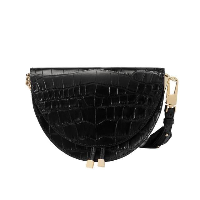 Sacs à bandoulière motif Crocodile pour femmes, sacoche demi-ronde en cuir Pu, sacs à main de luxe, sacs à bandoulière de styliste