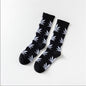 Moda Mulaya chaussettes drôles femmes confortable haute qualité coton heureux feuille de chanvre érable décontracté longue mauvaise équipage chaussette robe Harajuku