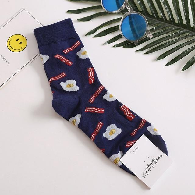 Harajuku – chaussettes joyeuses en coton peigné pour hommes, robe décontractée, chaussettes de mariage, nouveauté colorée, chaussettes de skateboard, motif de collation