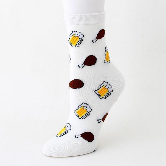 Harajuku – chaussettes joyeuses en coton peigné pour hommes, robe décontractée, chaussettes de mariage, nouveauté colorée, chaussettes de skateboard, motif de collation