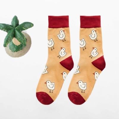 Women Happy Funny Socks With Print Art Cute Warm Winter Socks With Avocado Sushi Food Cotton Fashion Harajuku Unisex Sock 1 Pair