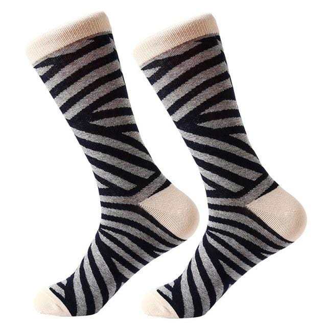 1 pair men socks combed cotton cartoon animal bird shark zebra corn watermelon sea food geometric novelty funny socks