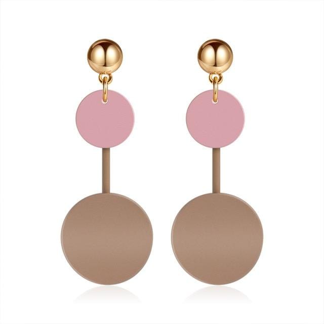 X &amp; P nouveau coréen coeur déclaration boucles d'oreilles 2019 pour les femmes mode Vintage géométrique acrylique balancent boucle d'oreille bijoux