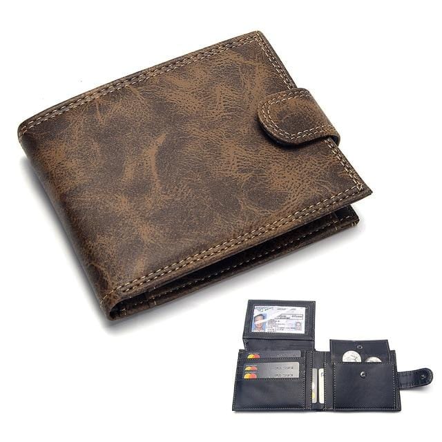 Casual Men's Wallets Leather Solid Luxury Wallet Men Pu Leather Slim Bifold Short Purses Credit Card Holder Business Male Purse