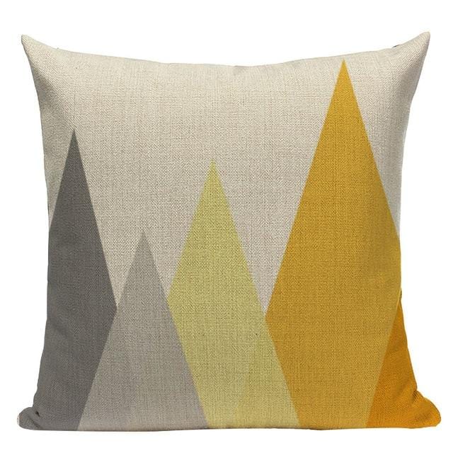 Custom Throw Pillow Covers Geometric Cushion Cover Nordic Decoration Home High Quality Yellow Deer Pillow Case For Pillow