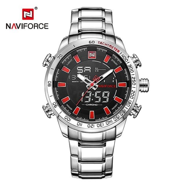 NAVIFORCE Luxury Brand Men Military Sport Watches Men's Digital Quartz Clock Full Steel Waterproof Wrist Watch relogio masculino