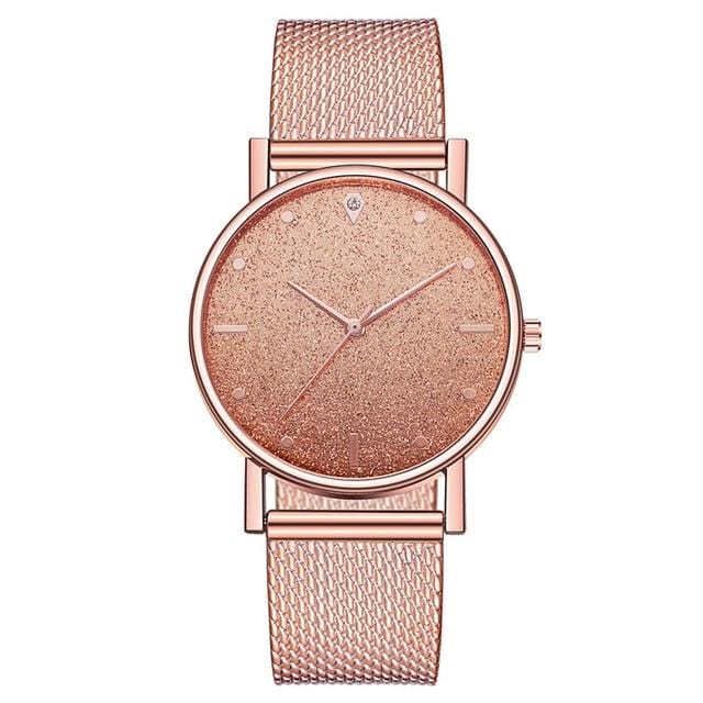 Horloge à Quartz analogique pour femmes, robe Roestvrij Stalen, mode Luxe Dames, or Rose doré, horloge analogique