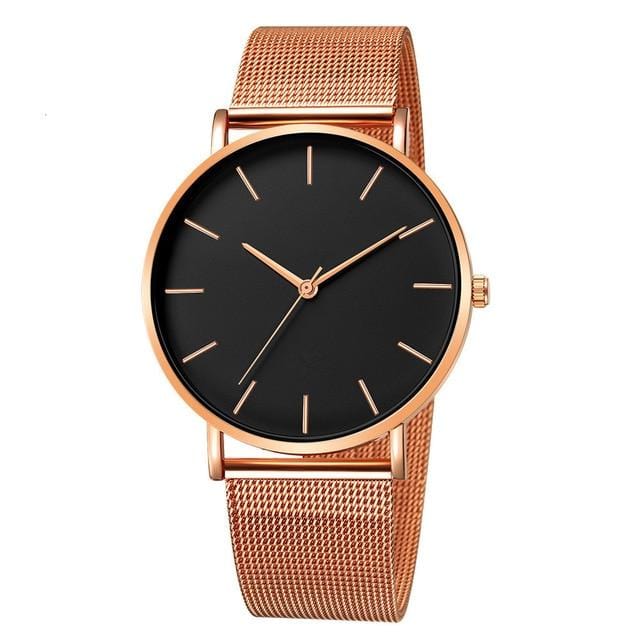 Montre de luxe hommes maille Ultra-mince en acier inoxydable Quartz montre-bracelet mâle horloge reloj hombre relogio masculino livraison gratuite