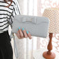 Cute bow pu leather wallet women 2020 long female purse wristband lady phone wallet coin purse clutch