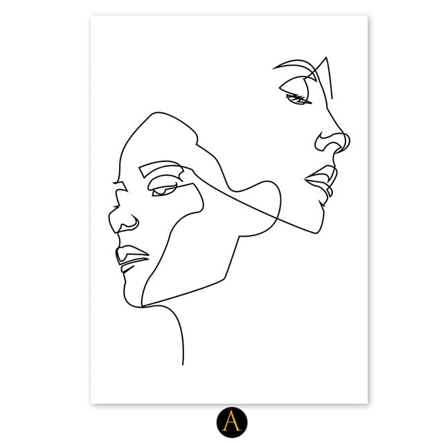 Nordic Minimalist Figures Line Art Sexy Woman Body Nude Wall Canvas Paintings Drawing Posters Prints Decoration for Livingroom