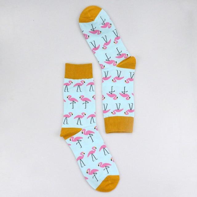 Women Personality Couples Socks Funny Happy Socks Cotton Men Socks Female Soks Egg Rabbit Feather Sheep Leaves Socks