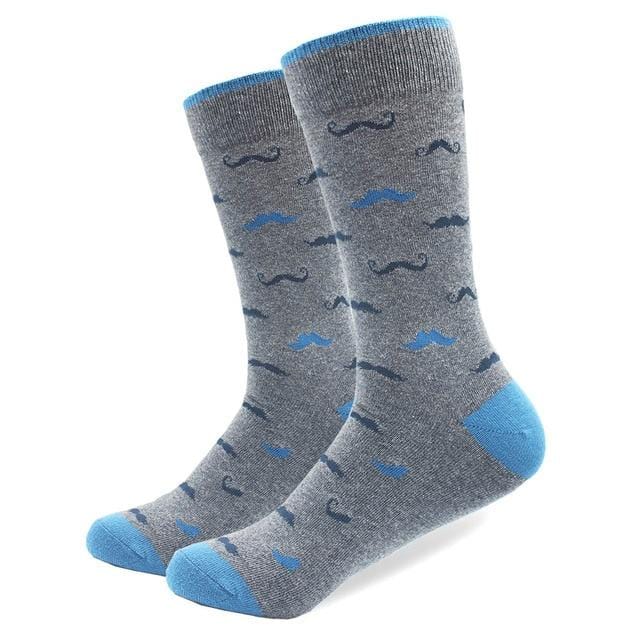 Chaussettes en coton peigné de haute qualité, motif Animal, Tube Long, drôles et heureux pour hommes, nouveauté, équipe de Skateboard, chaussettes folles décontractées