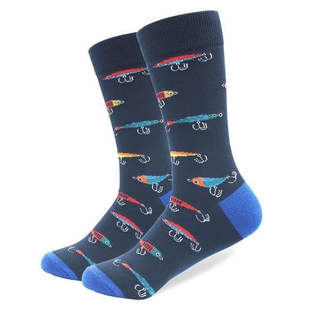 Chaussettes en coton peigné de haute qualité, motif Animal, Tube Long, drôles et heureux pour hommes, nouveauté, équipe de Skateboard, chaussettes folles décontractées